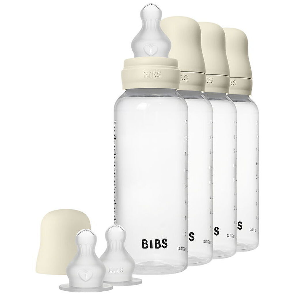 BIBS Sutteflasker - 4-pak - 270 ml - Silikone - Ivory