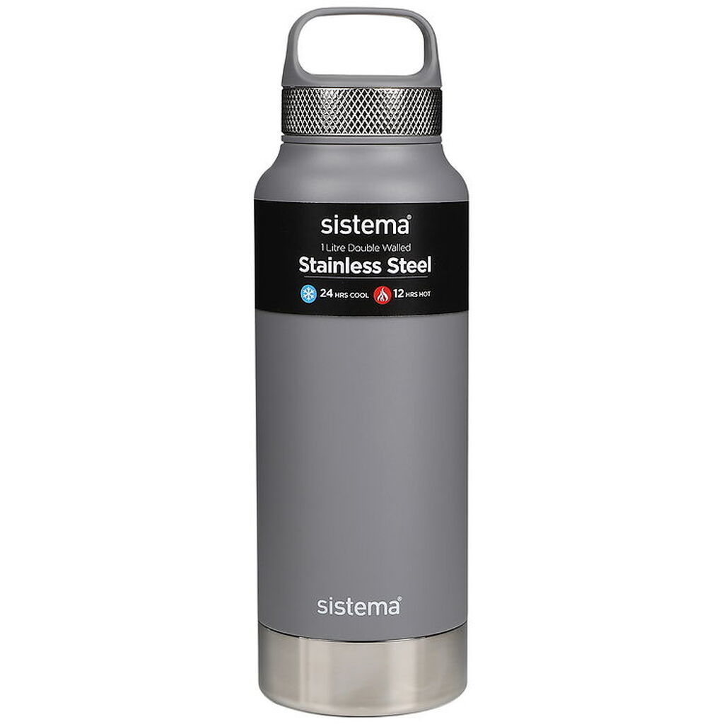 Sistema Termoflaske - Stainless Steel - 1L - Grå