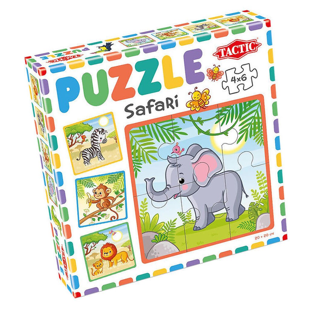TACTIC Puslespil - My First Puzzle - 4x6 Brikker - Safari