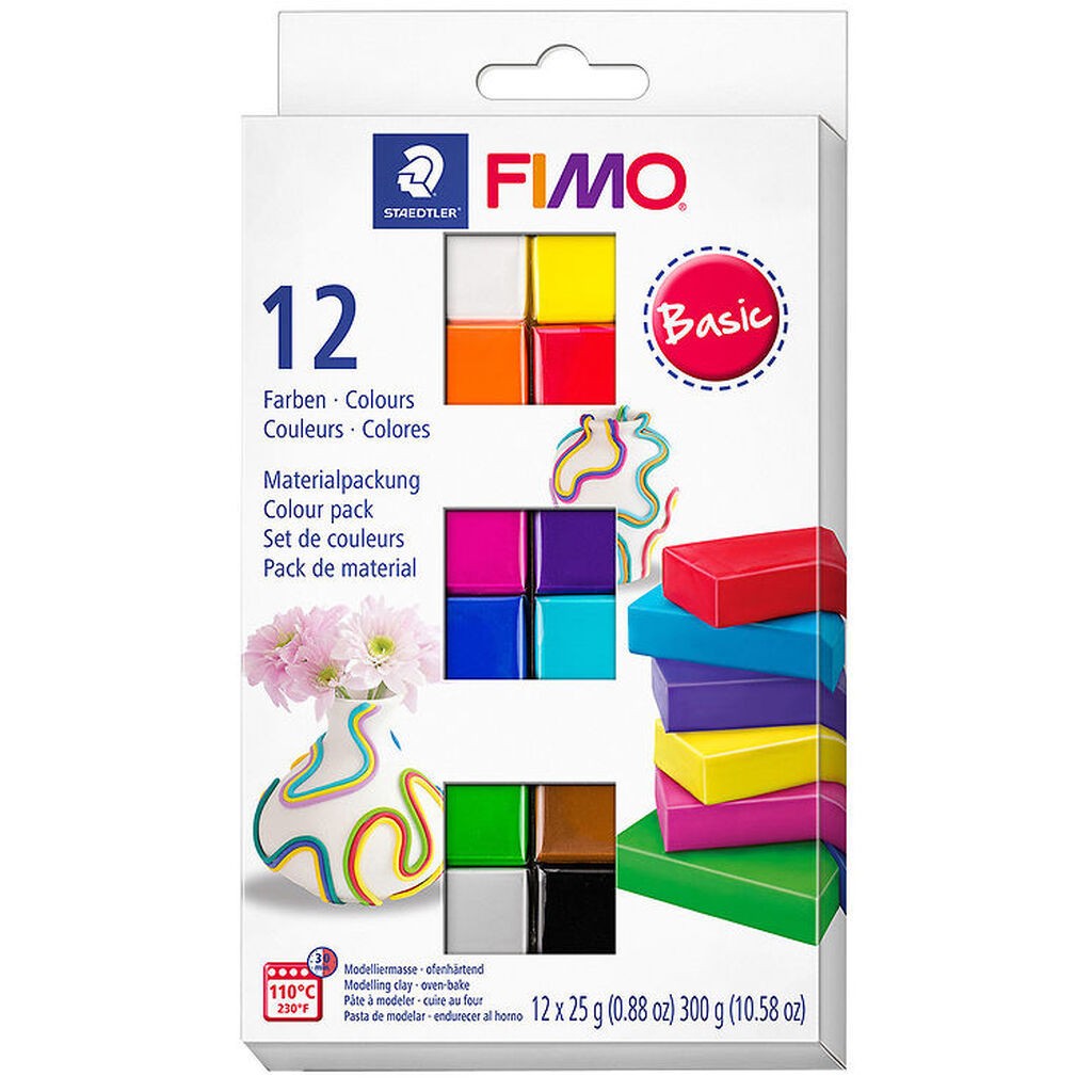 Staedtler FIMO Modellervoks - Soft - 12x25 g - Basic