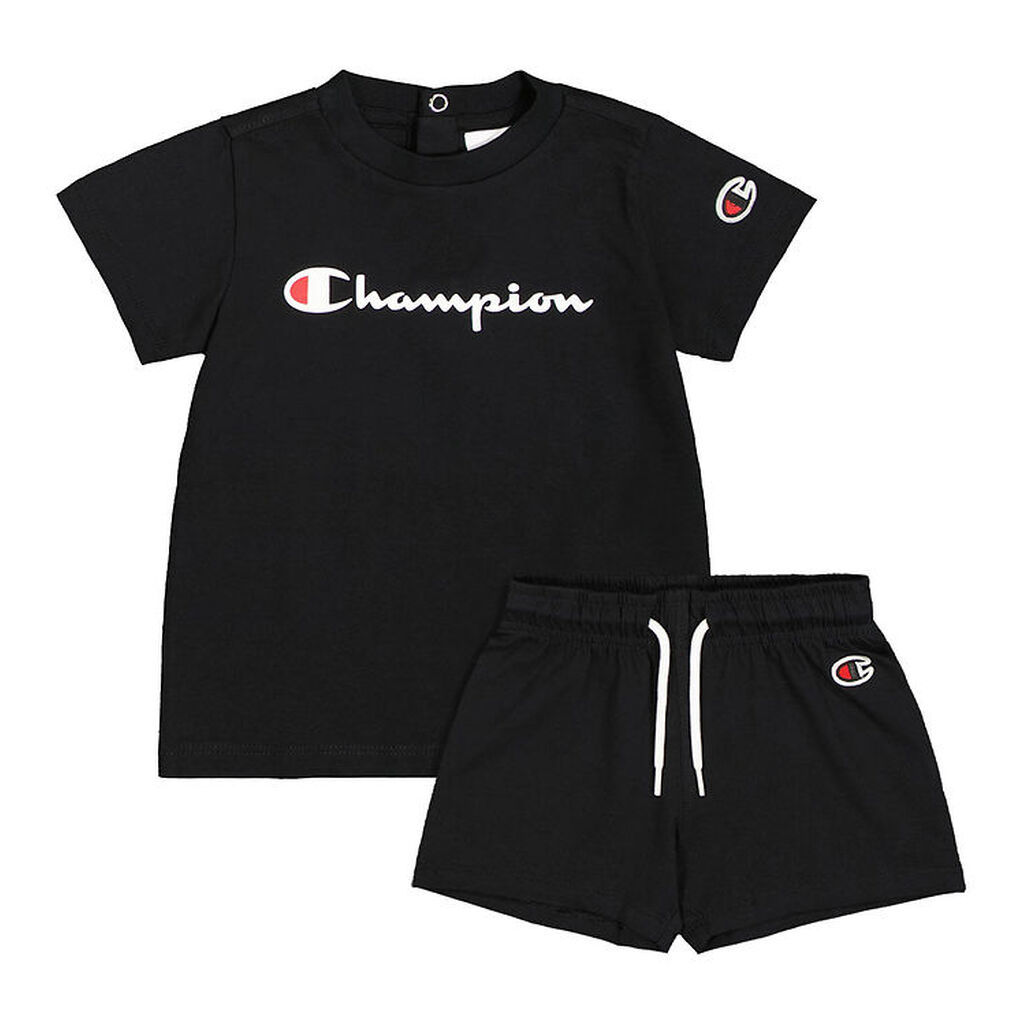 Champion Sæt - T-shirt/Shorts - Sort