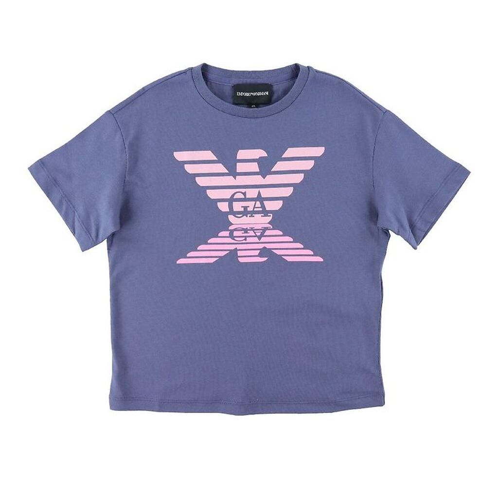 Emporio Armani T-shirt - Blue Indaco m. Rosa