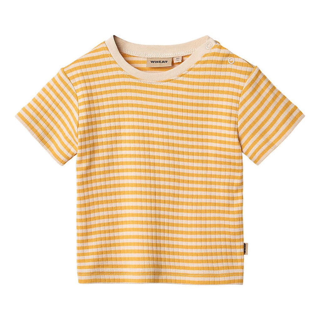 Wheat T-shirt - Fabian - Yellow Rib Stripe