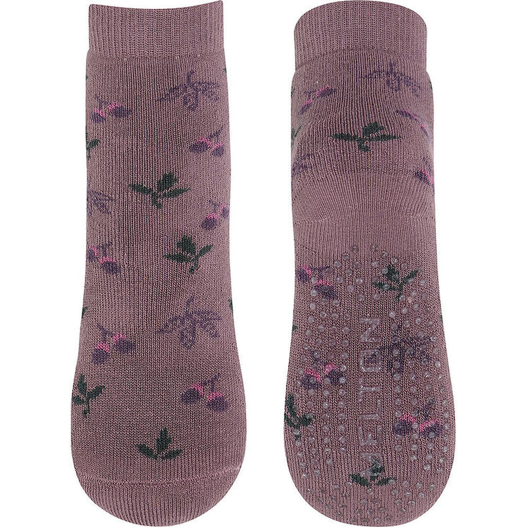 Melton Strømper m. Antiskrid - Maple - Grape Shake