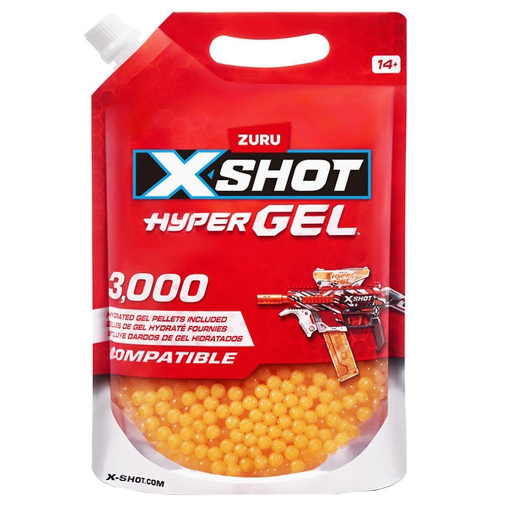 X-SHOT Gelkugler - Hyper Gel - 3000 stk - Refill Pack