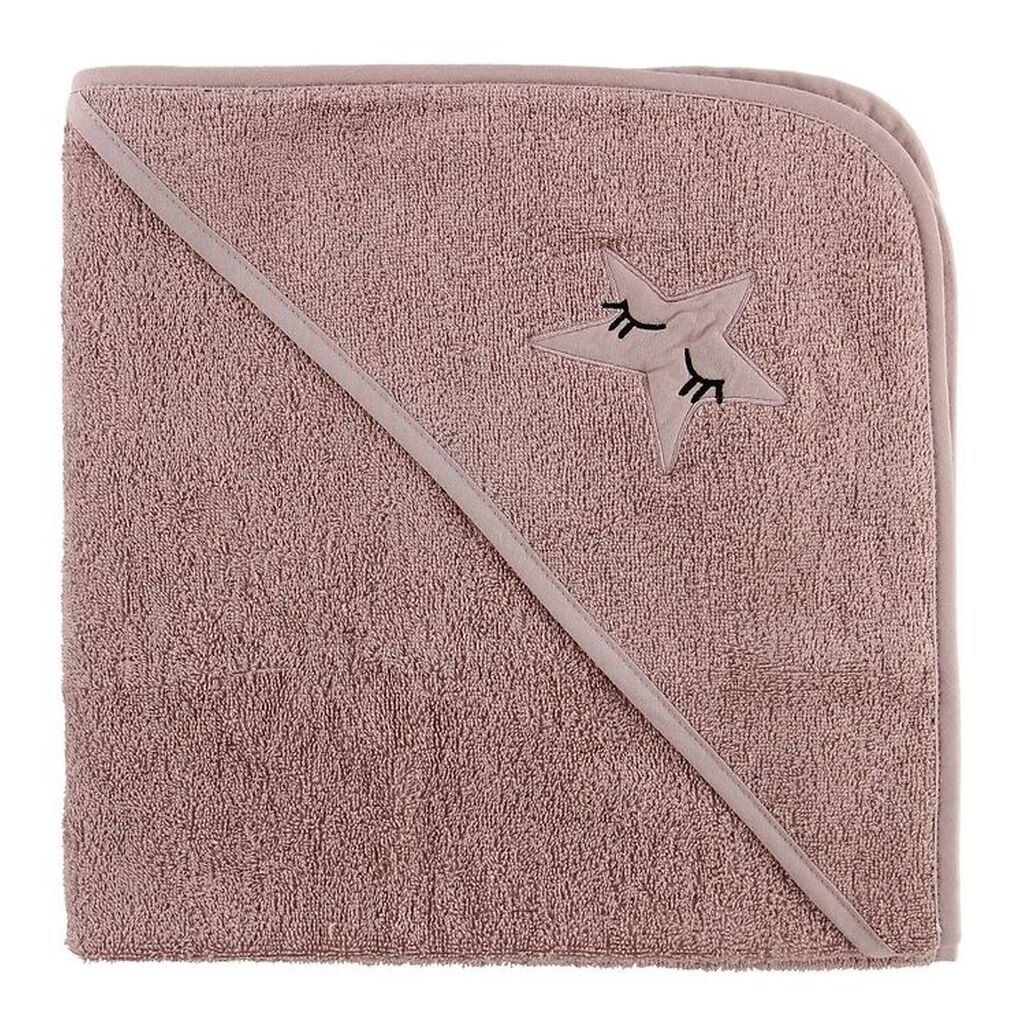 Nørgaard Madsens Babyhåndklæde - 75x75 cm - Rosa m. Stjerne