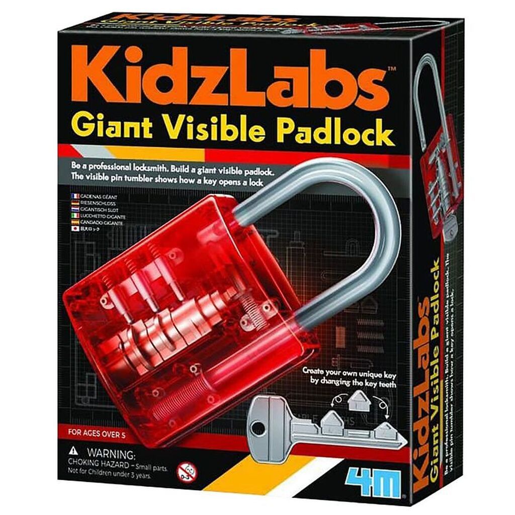 4M Hængelås - KidzLabs - Stor Usynlig Hængelås