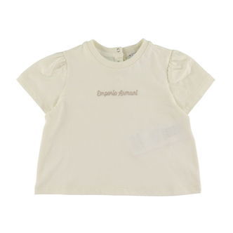 Emporio Armani T-shirt - Hvid m. Beige