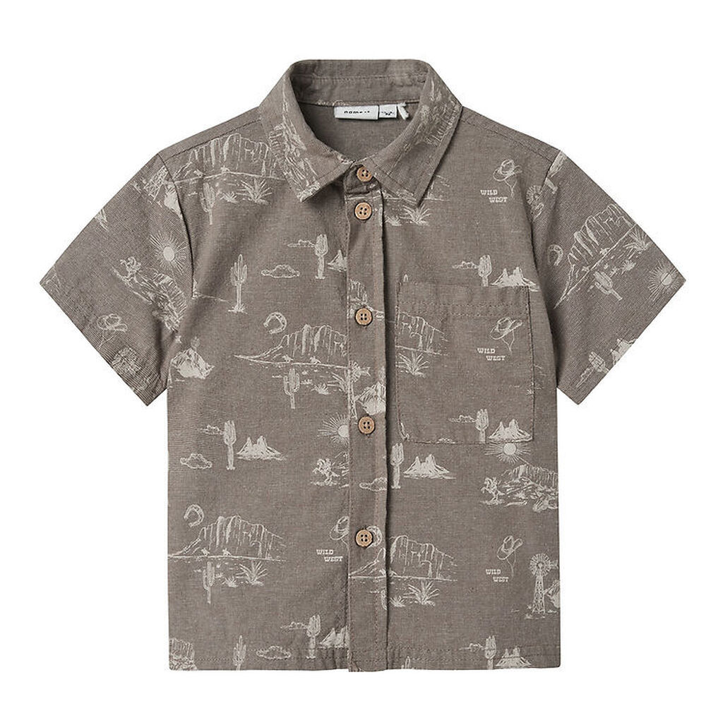 Name It Skjorte - Nmmhestern - Walnut