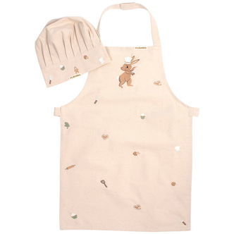 Filibabba Forklæde Og Kokkehue - Wonderful Winter m. Broderi