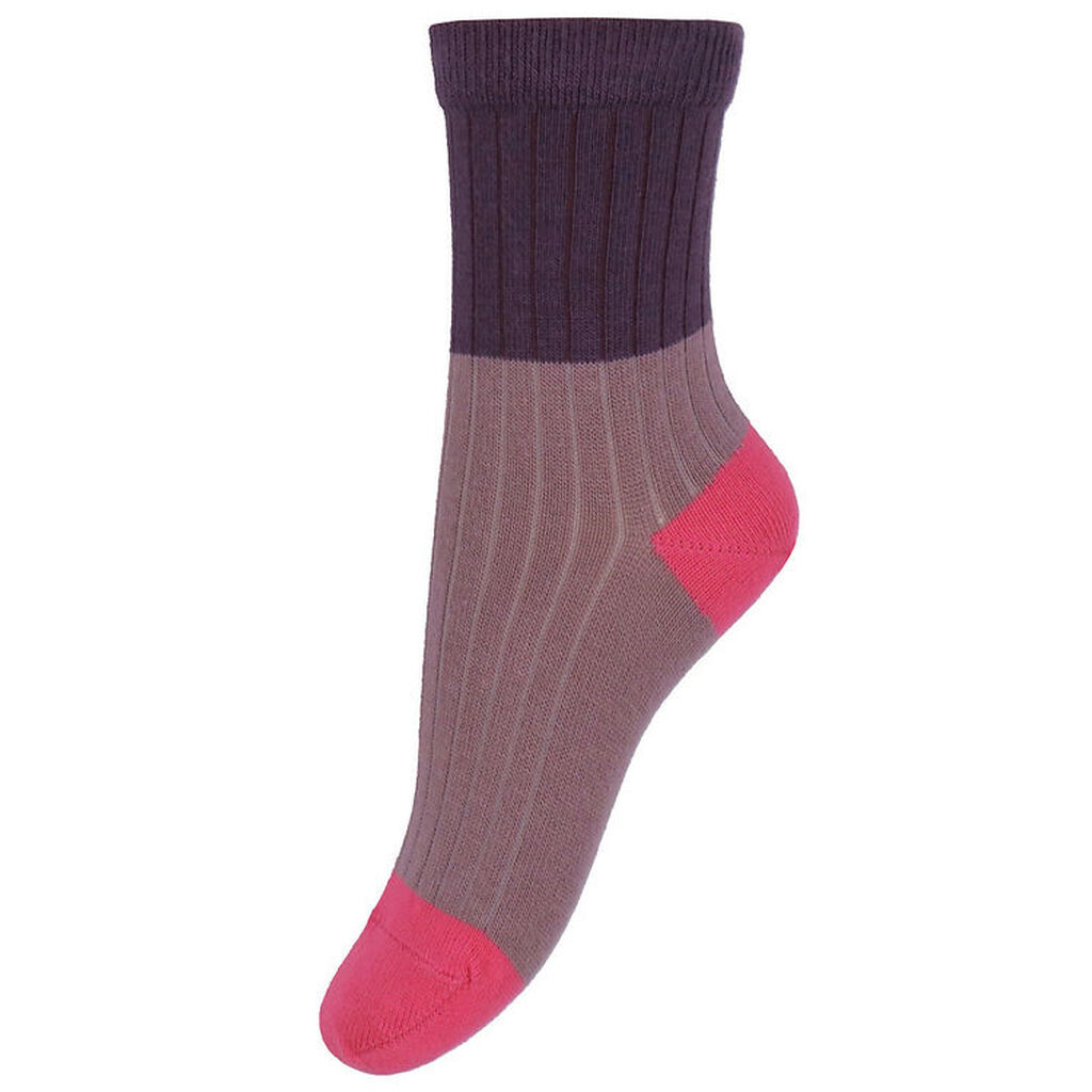 Melton Strømper - Hortensia m. Pink