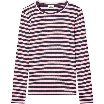 Mads Nørgaard Bluse - Rib - Classic Stripe Talika - Parisian Nig