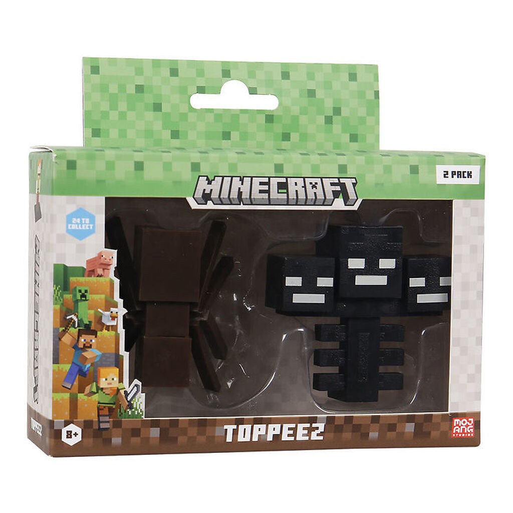 Minecraft Legetøjsfigurer - 3D - 2-pak - Spider/Wither