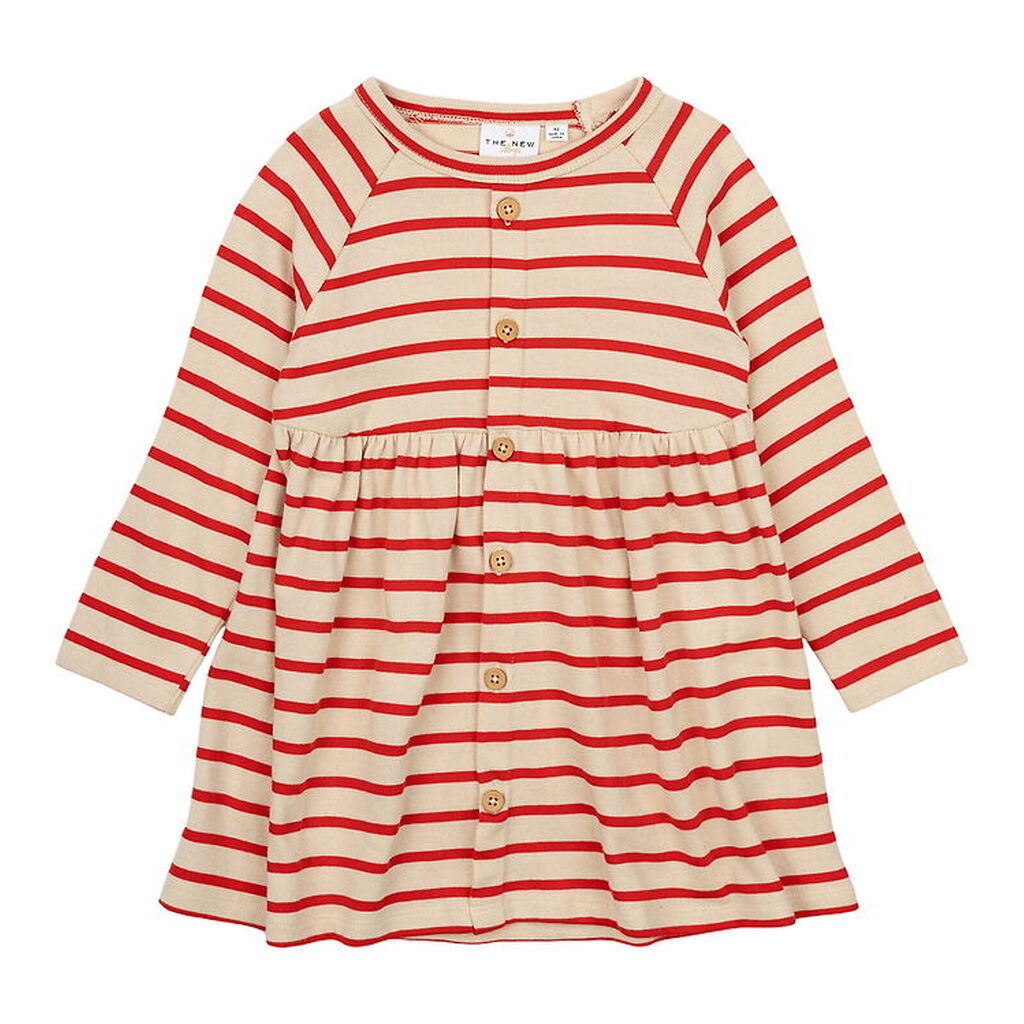 The New Siblings Kjole - Strik - TnstNat - Poppy Red Striped