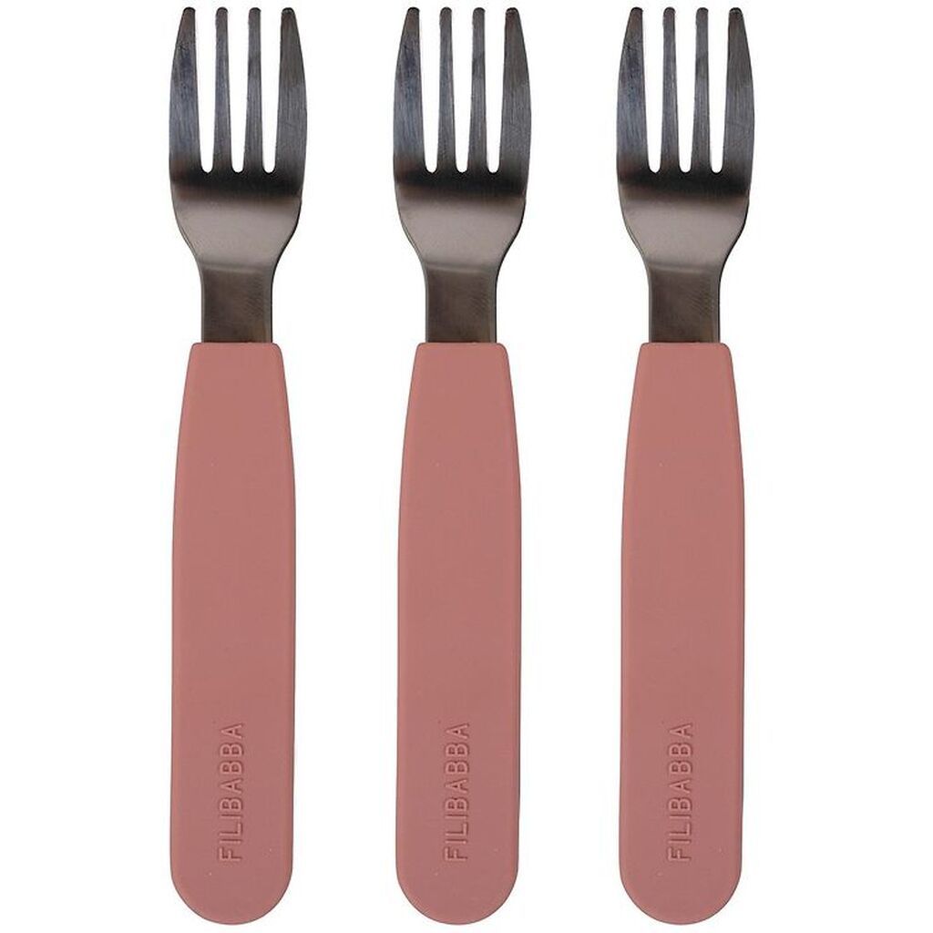 Filibabba Silikone Gafler - 3-pak - Rose