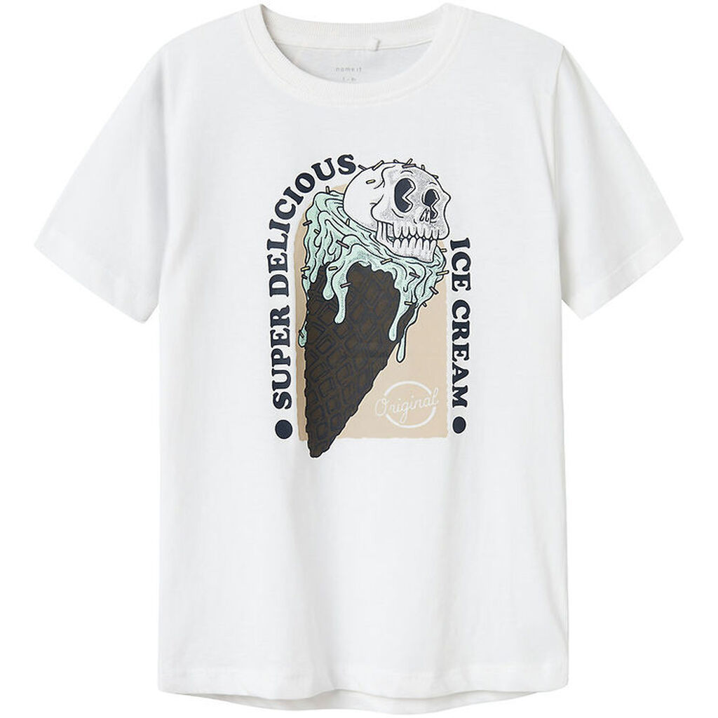 Name It T-shirt - NkmJalka - Bright White/Honeydrew