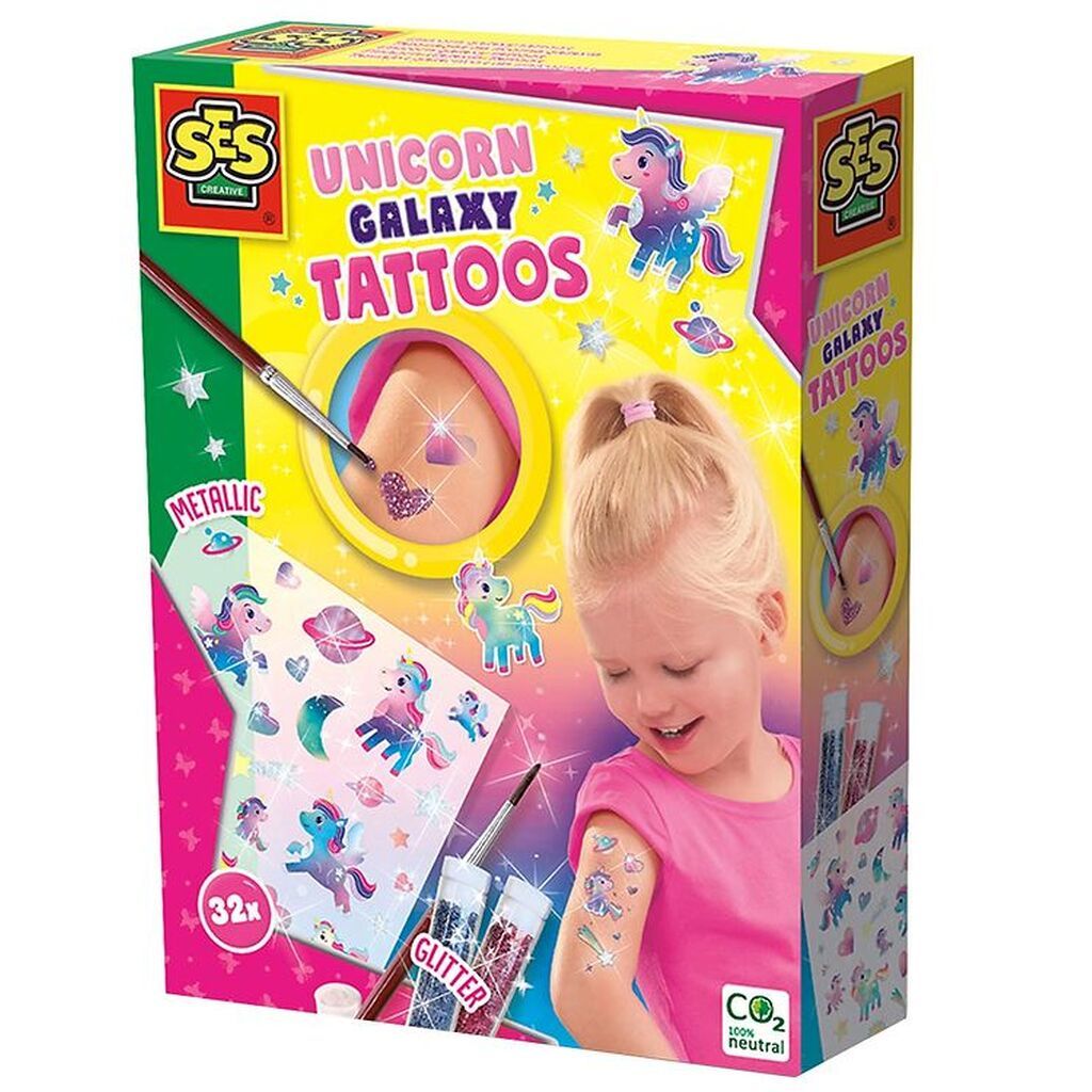 SES Creative Tatoveringer - Enhjørning Galaxy