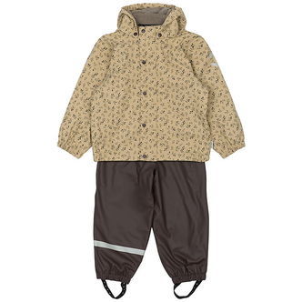 Mikk-Line Regntøj m. Seler/Fleece - PU - Cornstalk