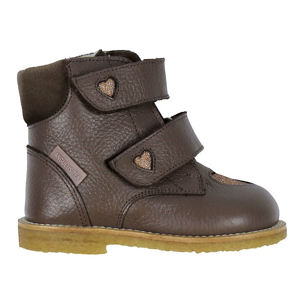 Angulus Vinterstøvler - Tex - Dark Taupe/Almond Glitter
