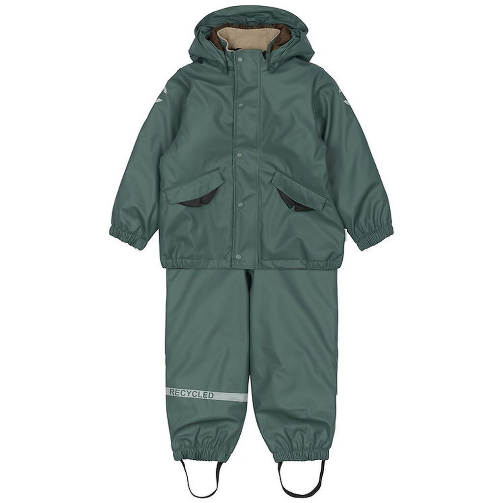 Mikk-Line Regntøj m. Termo/Seler - PU - Balsam Green m. Tyr