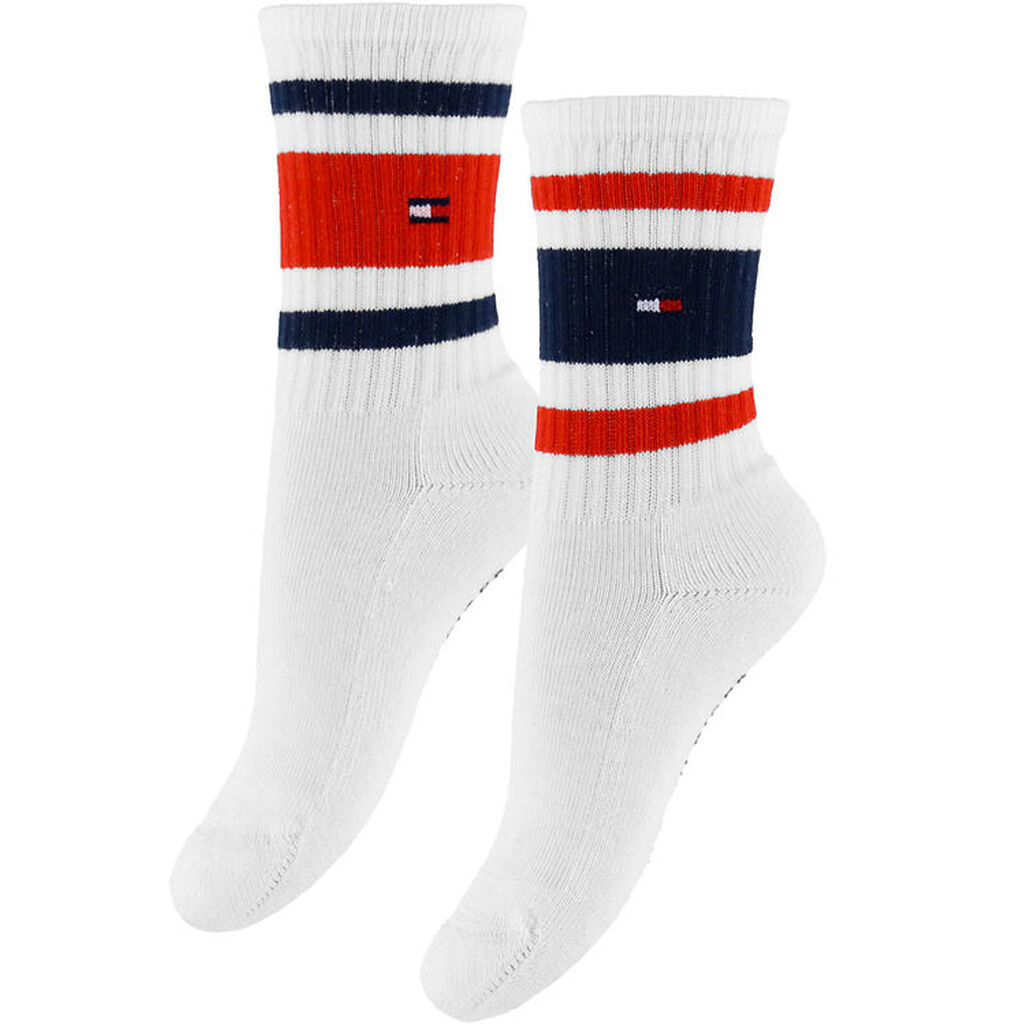 Tommy Hilfiger Strømper - 2-pak - Hvid m. Logostriber