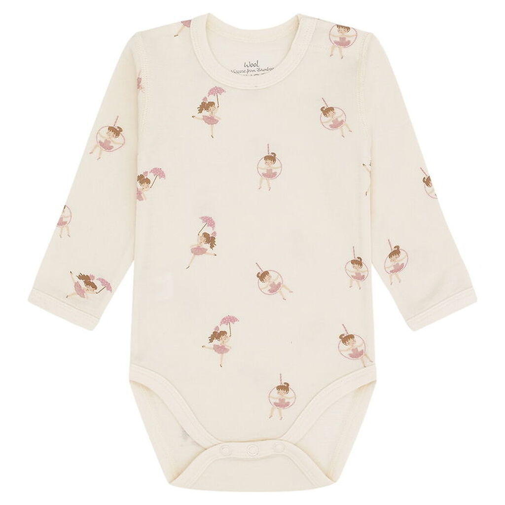 Hust and Claire Body l/æ - Uld/Bambus Viskose - Baloo - Off Whit