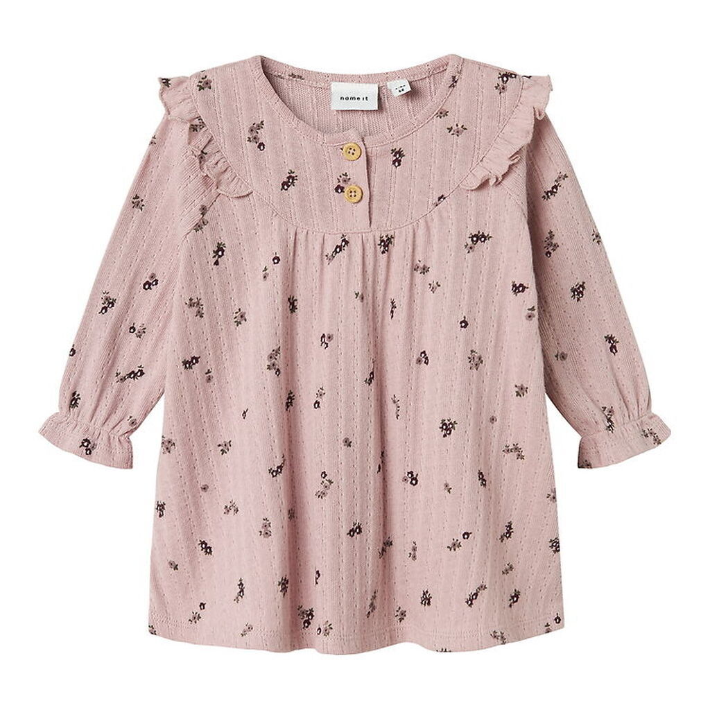 Name It Kjole - NbfLower - Burnished Lilac m. Blomster