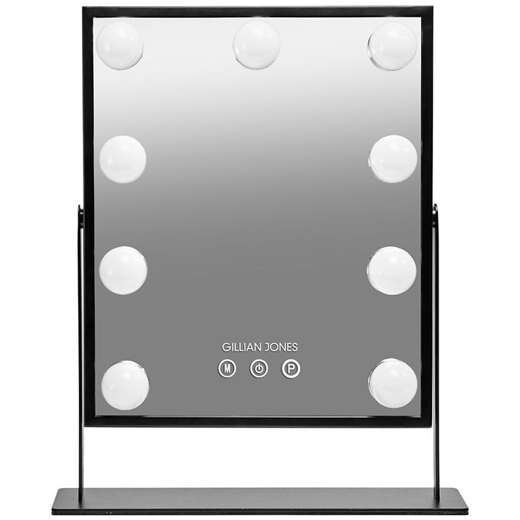 Gillian Jones Makeupspejl - 9 LED/Touch - Sort