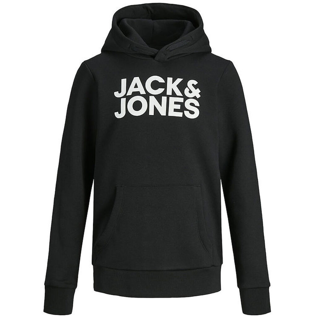 Jack & Jones Hættetrøje - Noos - JjeCorp - Black/JR/Large Print