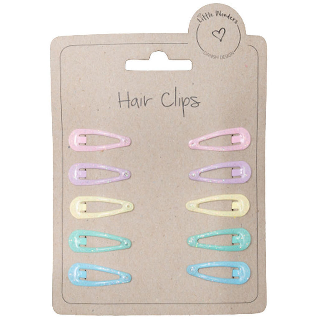 Little Wonders Hårspænder - 10-pak - Pastel Glitter