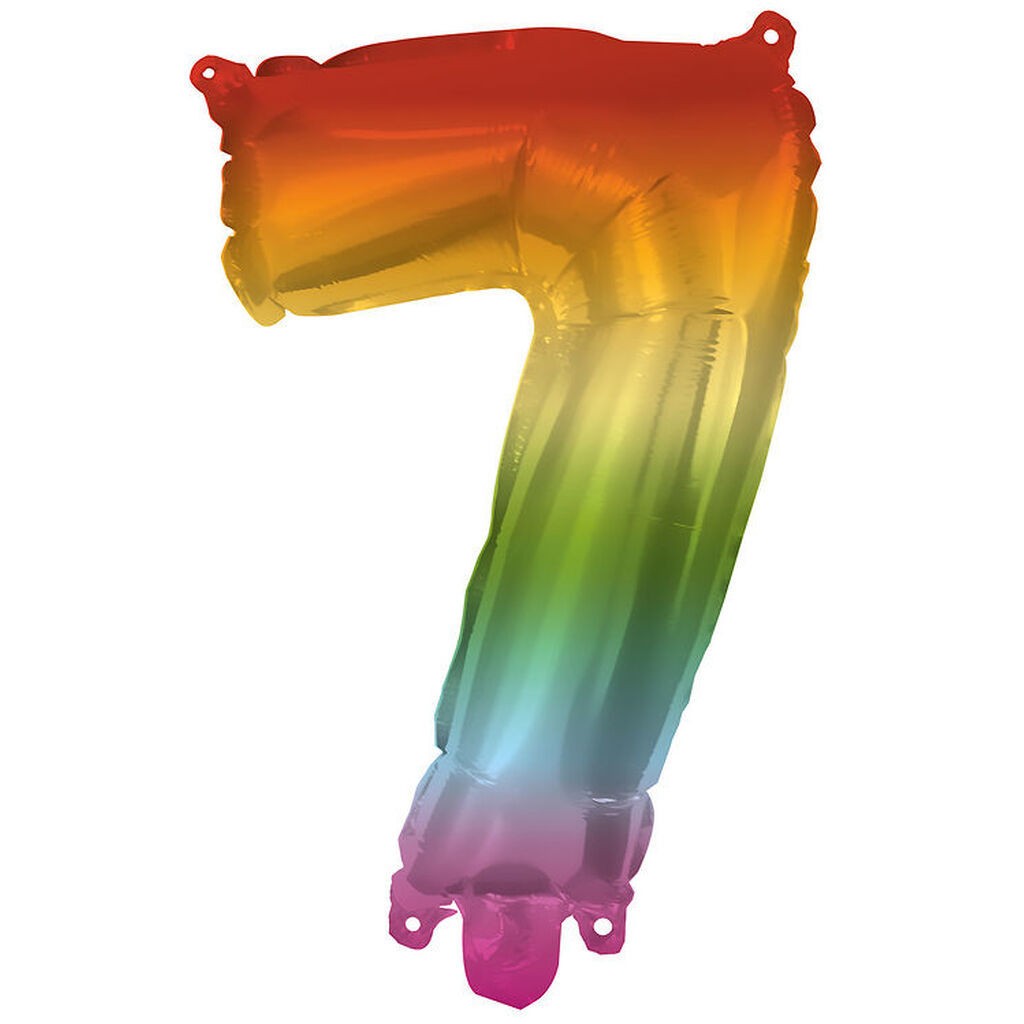 Decorata Party Foileballon - 95 cm - No 7 - Rainbow