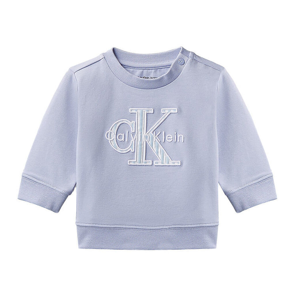 Calvin Klein Sweatshirt - Monologo - Dusky Cornflower Blue
