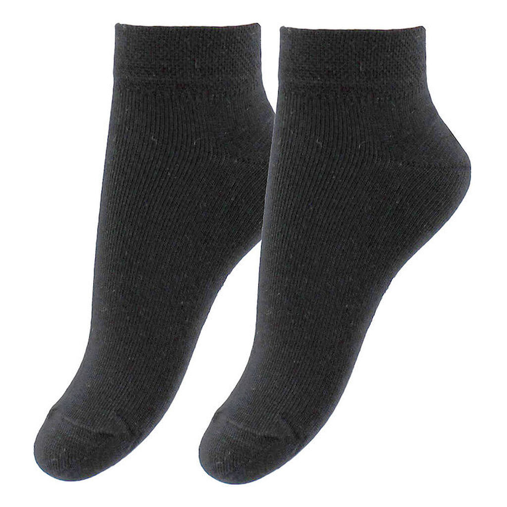 Fuzzies Ankelstrømper - 2-Pak - Sort