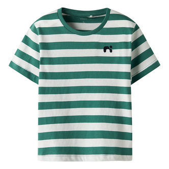 Name It T-shirt - NmmFridy - Deep Jungle m. Striber