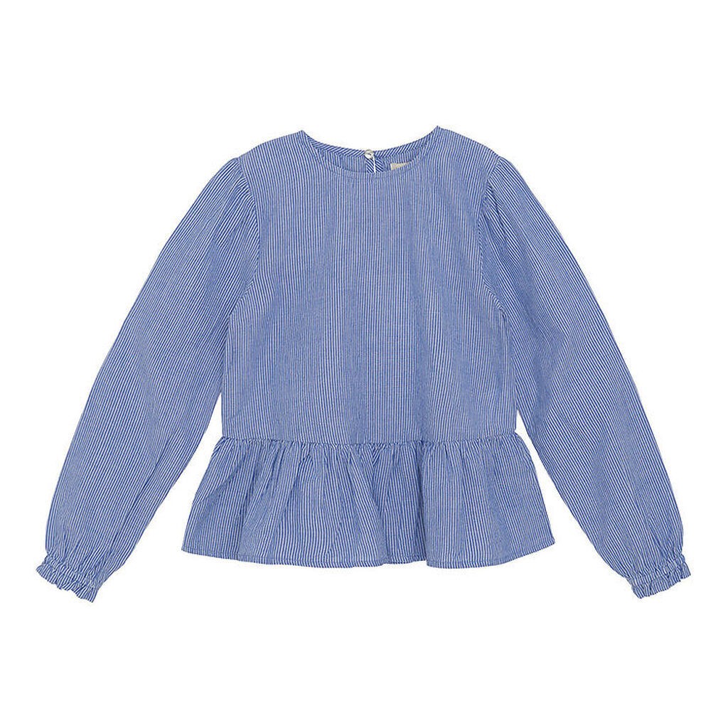 Creamie Bluse - Woven Stripe - Dazzling Blue