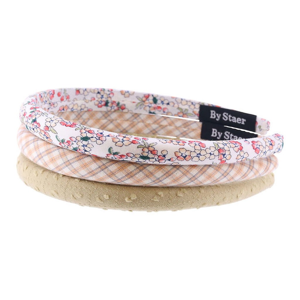 By Stær Hårbøjler - 3-pak - Augusta - Beige/Hvid