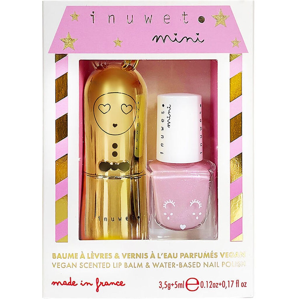 Inuwet Gavesæt - Læbepomade/Neglelak - Cheesecake/Watermelon