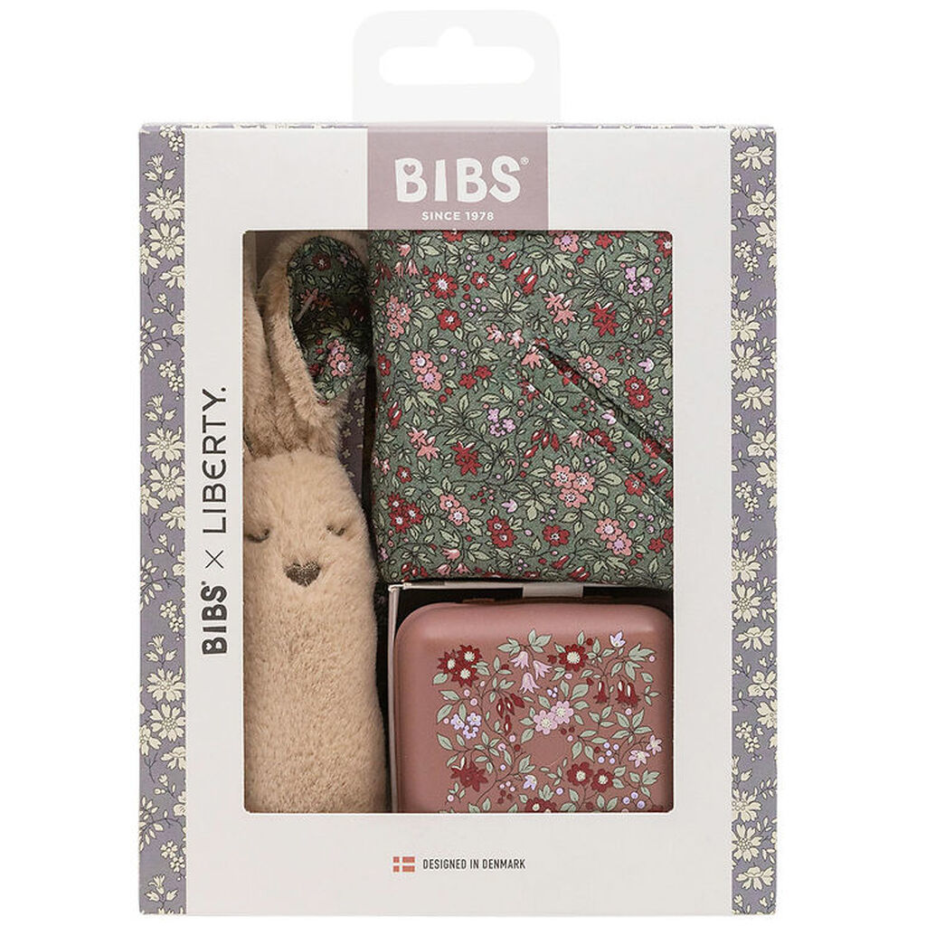 BIBS X Liberty Gavesæt - Savlesmæk/Suttesnor/Sutteboks/Rangle -