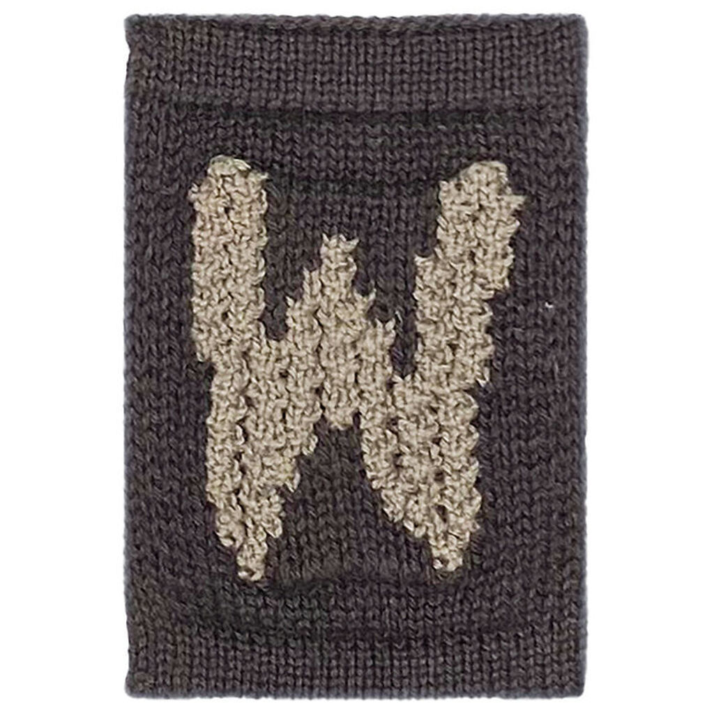 Smallstuff Strikket Bogstav - W - Natur Alfabet