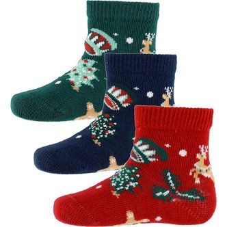 Name it Strømper - 3-Pak - NbnVismas - Jester Red/Navy Blazer +