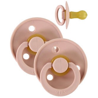 BIBS Colour Sutter - Str. 1 - 2-pak - Rund - Blush