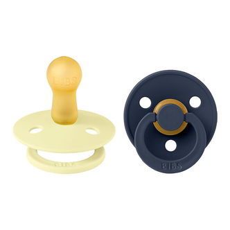 BIBS Colour Sutter - Str. 2 - 2-pak - Rund - Luna/Deep Space