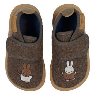 Bisgaard X Miffy Hjemmesko - Uld - Barefoot - Dark Brown