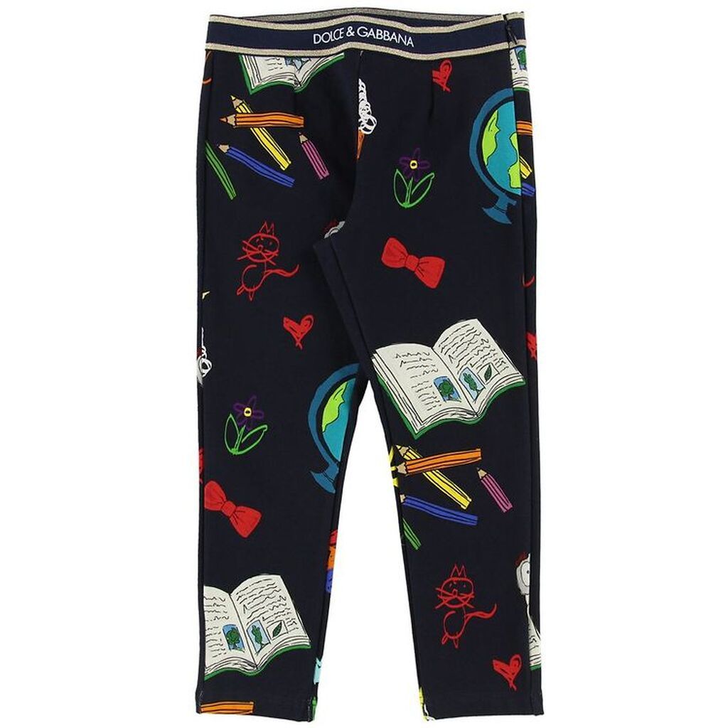 Dolce & Gabbana Leggings - Back To School - Navy m. Print