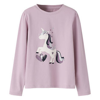 Name It Bluse - NmfTearta - Dawn Pink m. Enhjørning