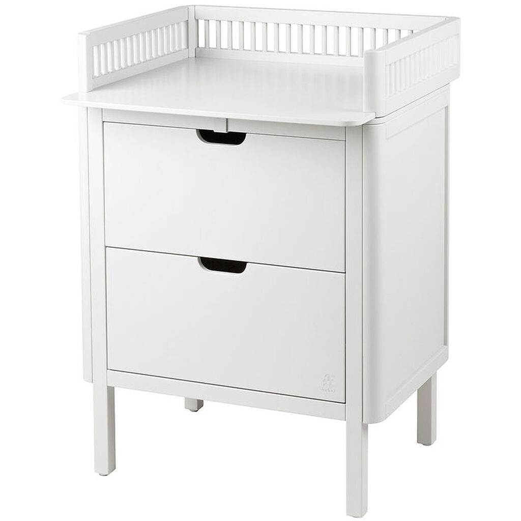Sebra Puslebord m. Skuffer - Classic White