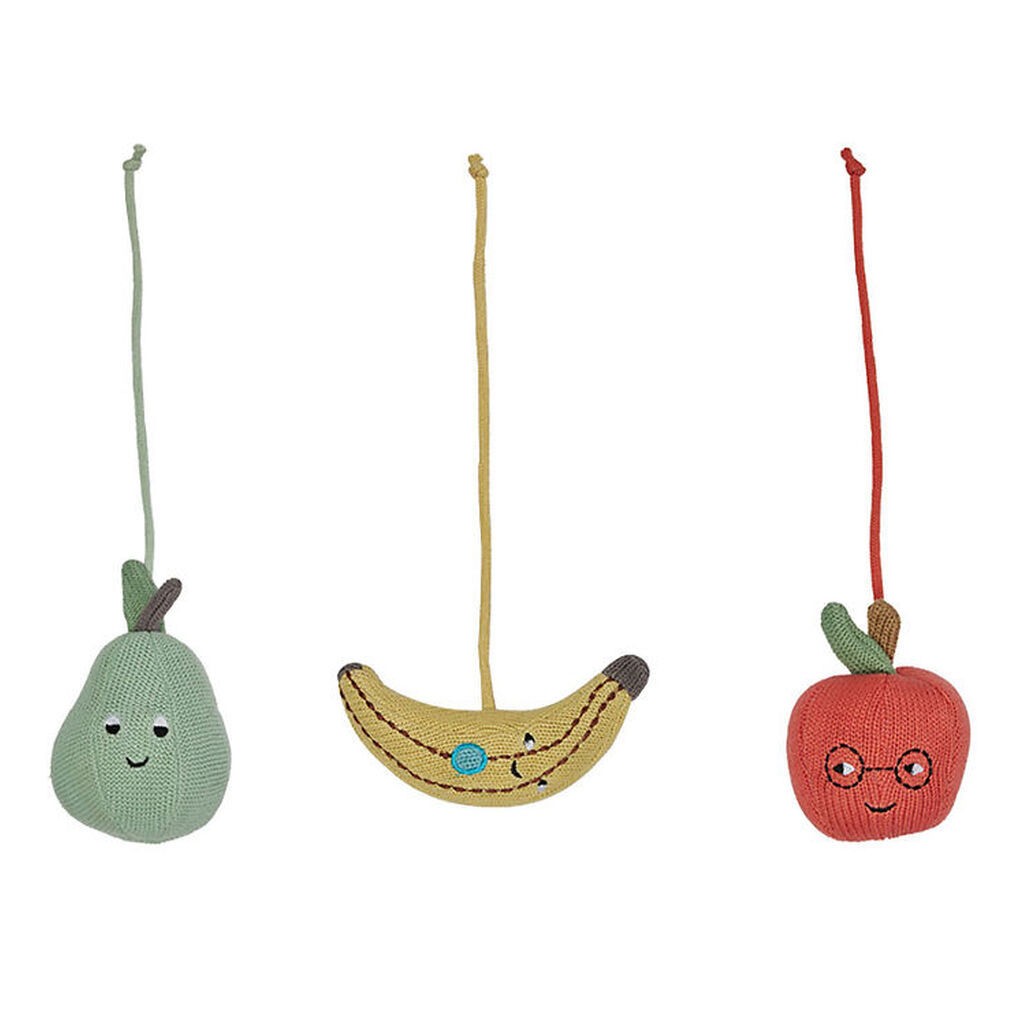 OYOY Ophæng - 3 stk - Frugt - Yellow / Red / Green