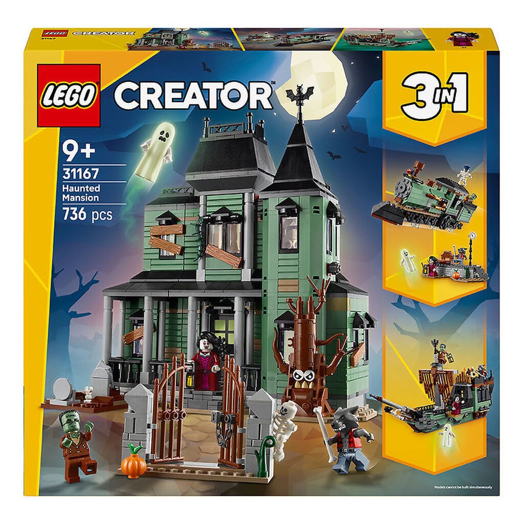 LEGOÂ® Creator - Hjemsøgt Palæ 31167 - 3-i-1 - 736 Dele