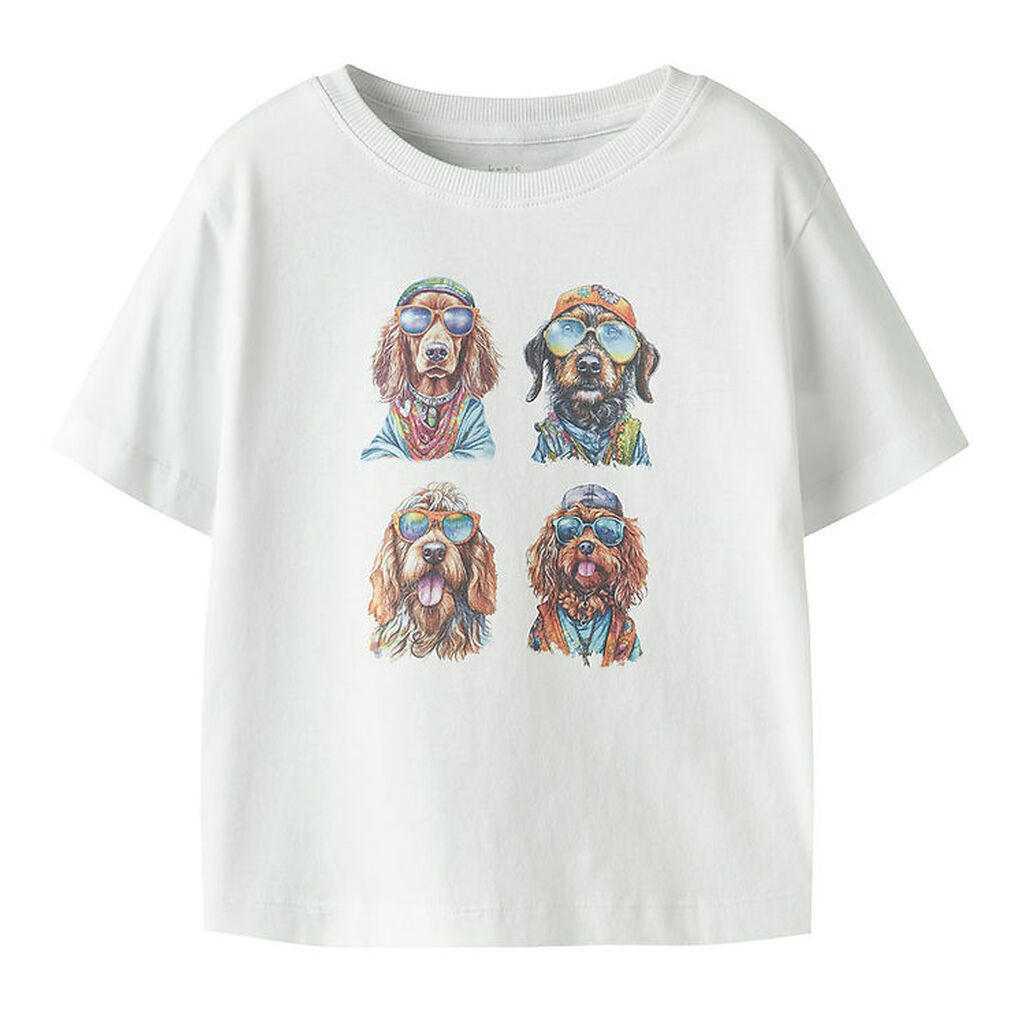 Name It T-shirt - NmmVoto - Bright White/4 Dogs