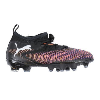 Puma Fodboldstøvler - Future 8 Match FG/AG Jr - Sort/Hvid/Glowin